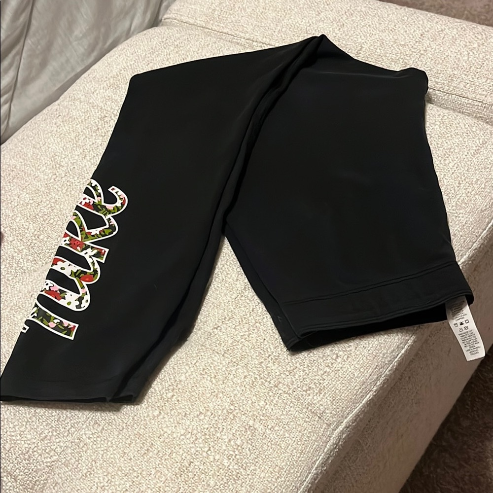 Nike Black Leggings with Colorful Logo